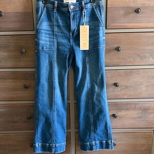 Risen Women's Jeans high rise crop straight  7/28